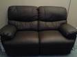 SOFA,  TWO seater choclate leather recliner for sale, ....